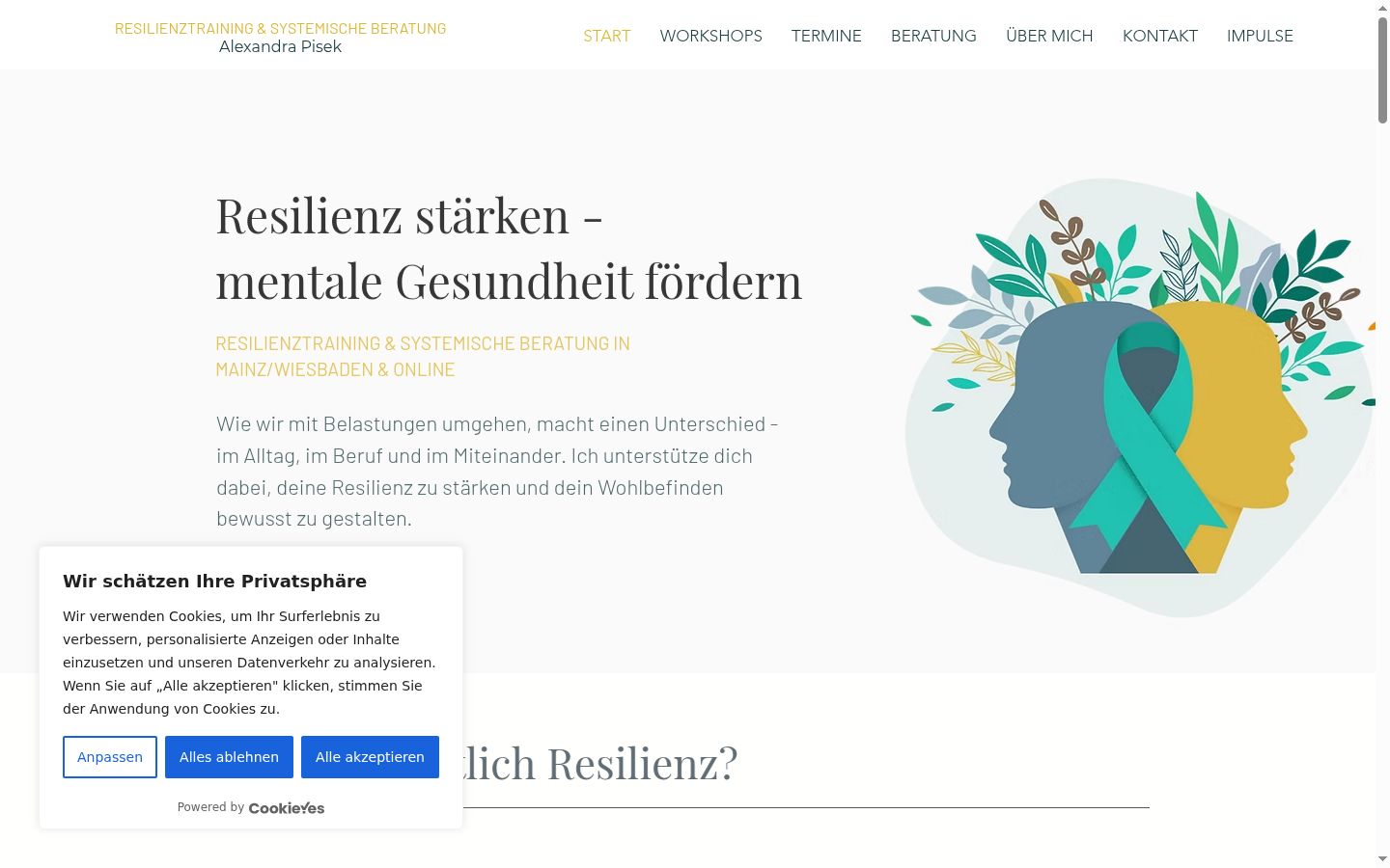 Screenshot tal-banner tal-kunsens muri qabel kwalunkwe interazzjoni