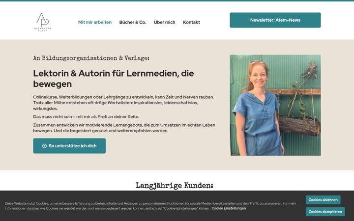 Screenshot of alexandrapusch.de