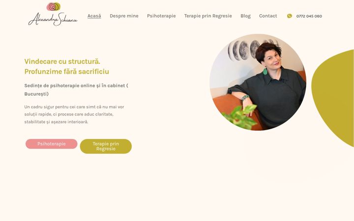 Screenshot of alexandraschianu.ro