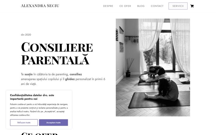 Screenshot of alexandraseciu.ro