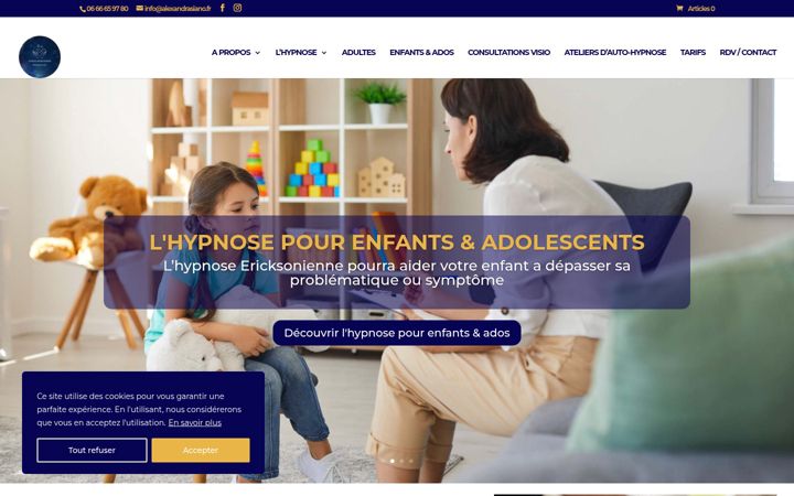 Skærmbillede af alexandrasiano.fr