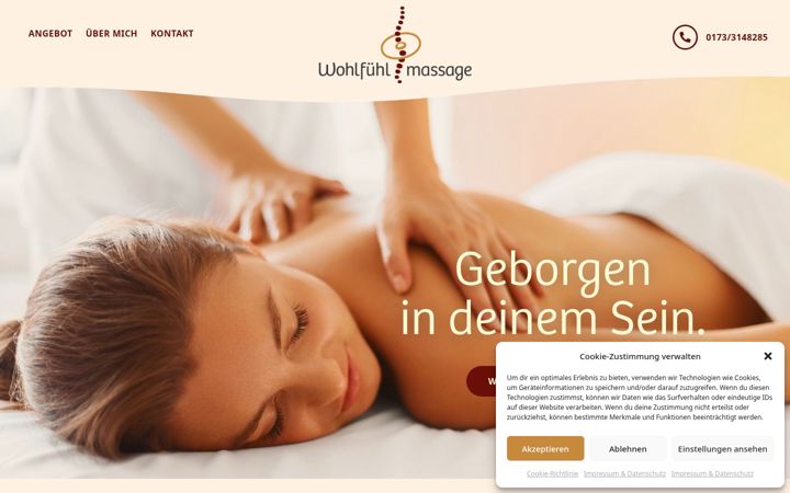 Screenshot of alexandrawaibel-massage.de