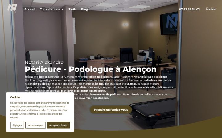 Captură de ecran a alexandre-notari-podologue.fr