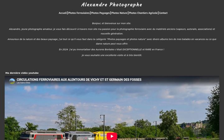Screenshot of alexandre-photographie.fr