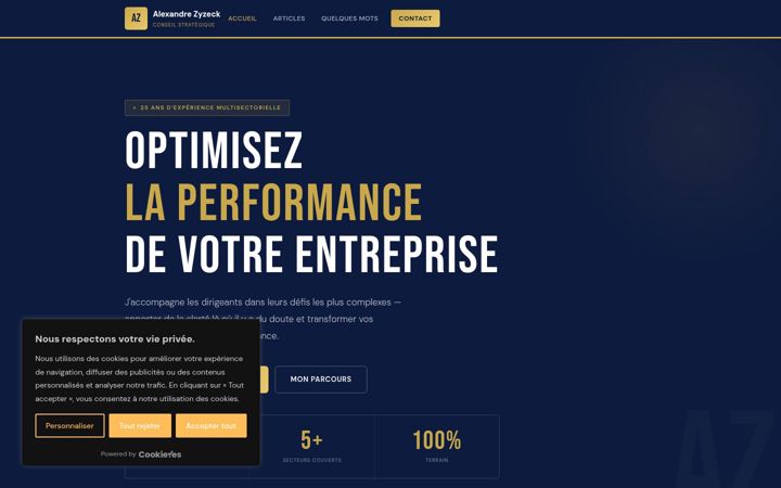 Screenshot of alexandre-zyzeck.com