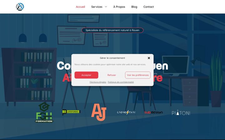 Screenshot of alexandredelandre.com