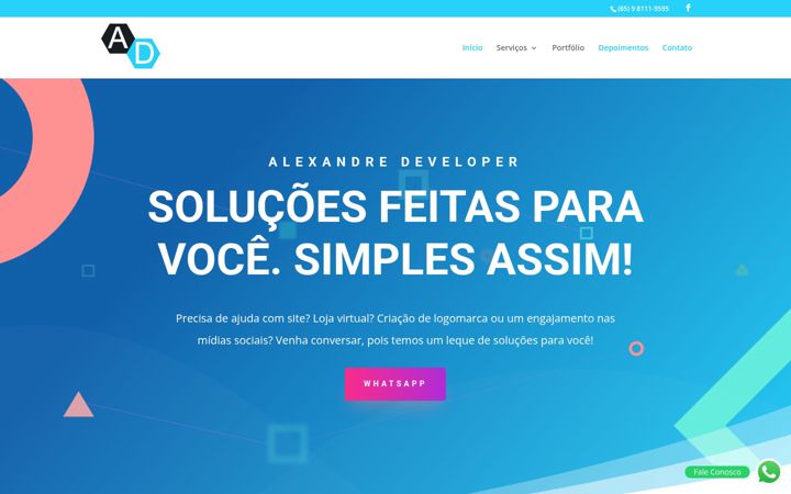 Screenshot of alexandredeveloper.com.br