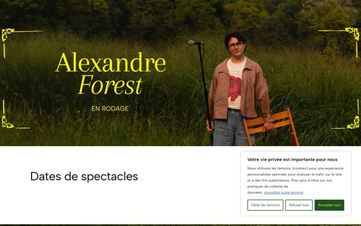 Screenshot of alexandreforest.com
