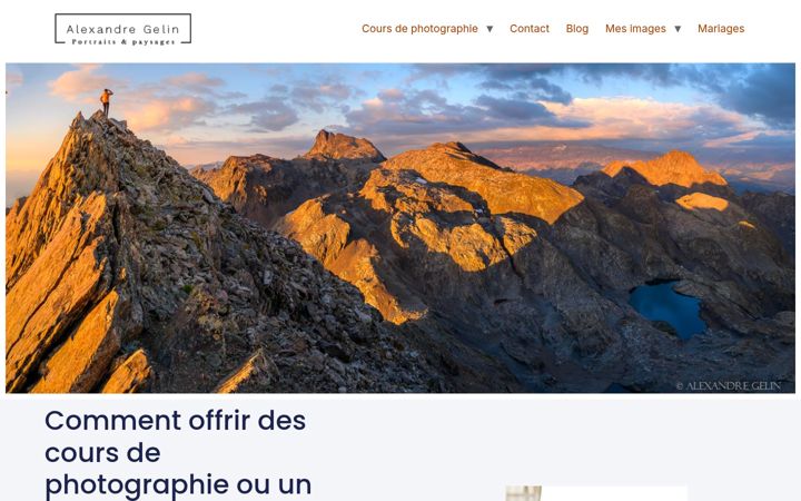 Screenshot of alexandregelin.fr