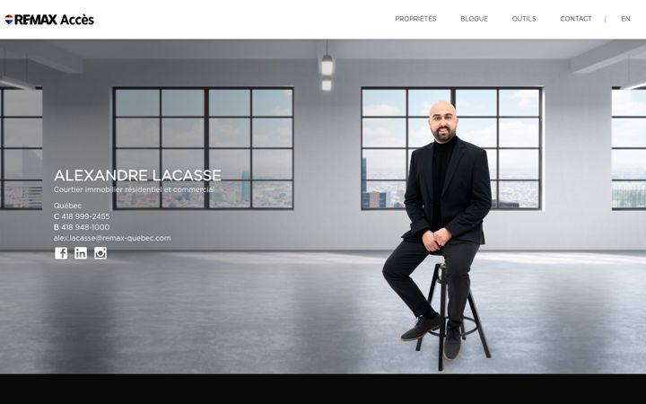 Screenshot von alexandrelacasse.com