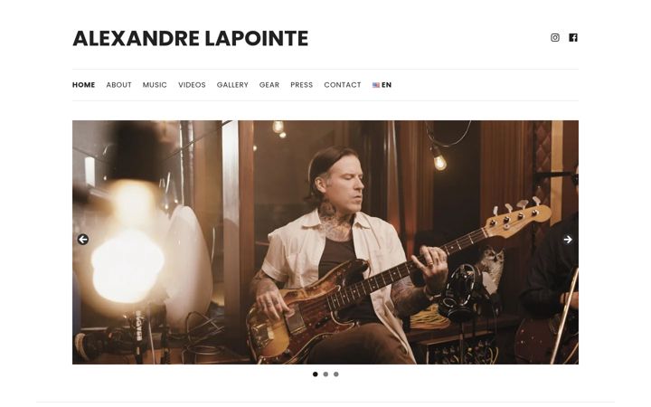 Screenshot of alexandrelapointe.com