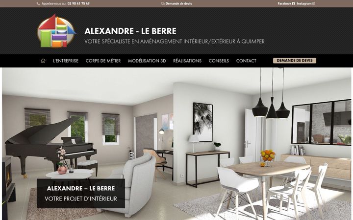 Screenshot of alexandreleberre.fr