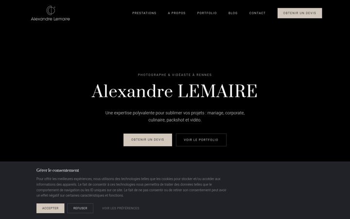 Screenshot of alexandrelemaire.com