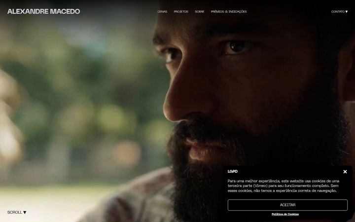 Screenshot von alexandremacedo.com