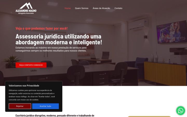 Screenshot of alexandremagnoadvogados.com.br