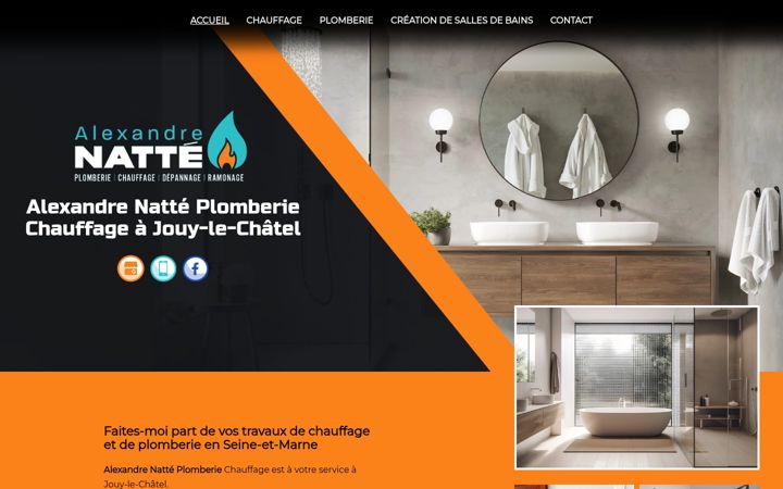 Screenshot of alexandrenatte-plomberie-chauffage.fr