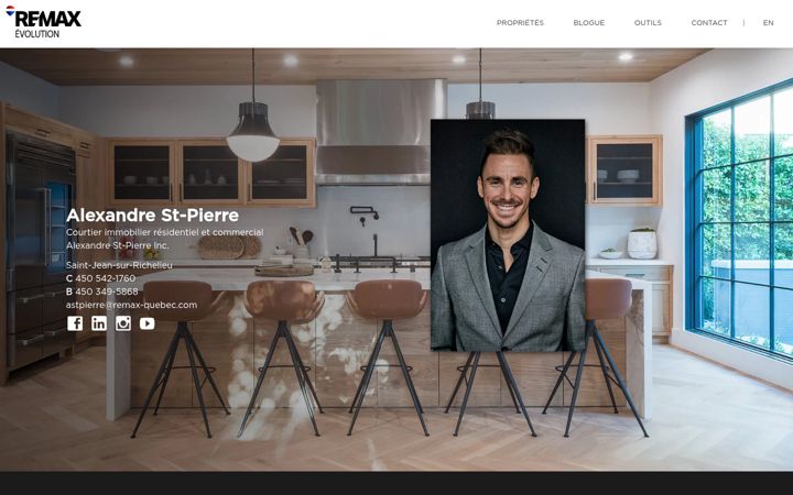 Screenshot of alexandrestpierre.com
