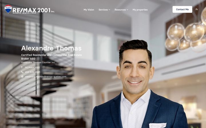 Ekrānuzņēmums no alexandrethomas.com