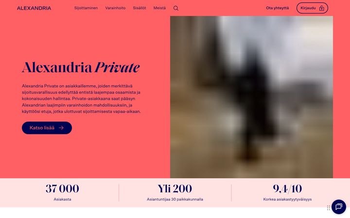 Screenshot of alexandria.fi