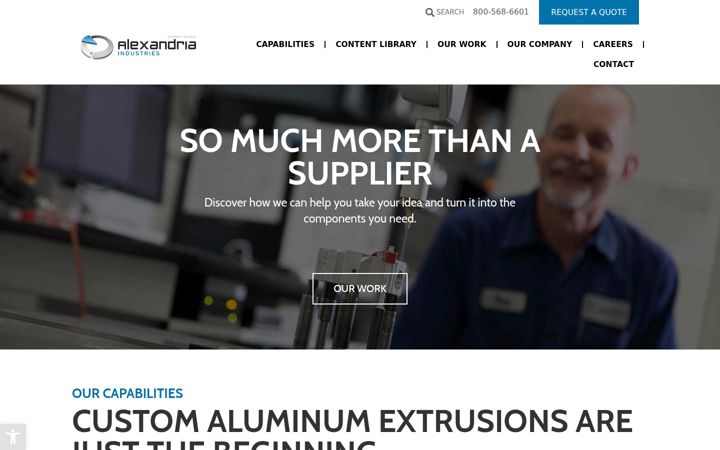 Ekrānuzņēmums no alexandriaindustries.com