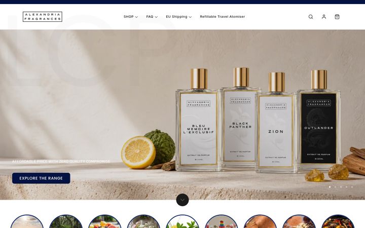 Screenshot of alexandriauk.com