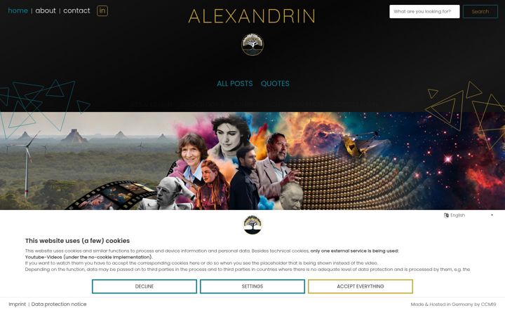Skjámynd af alexandrin.de