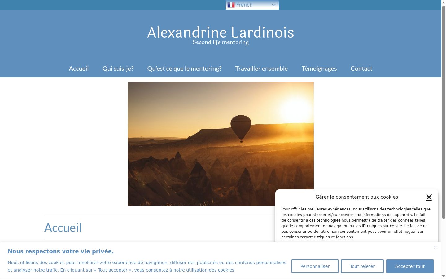 Screenshot tal-banner tal-kunsens muri qabel kwalunkwe interazzjoni