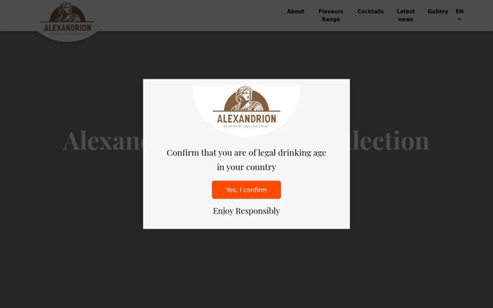 Screenshot of alexandrionflavours.com