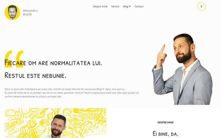 Screenshot of alexandrubusila.ro