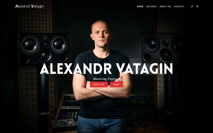 Screenshot stránky alexandrvatagin.com