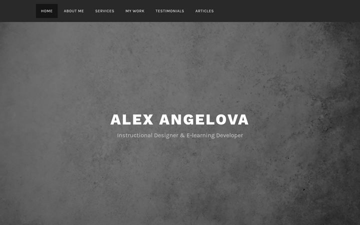 Екранна снимка на alexangelova.com