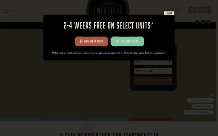 Screenshot of alexanwebster.com