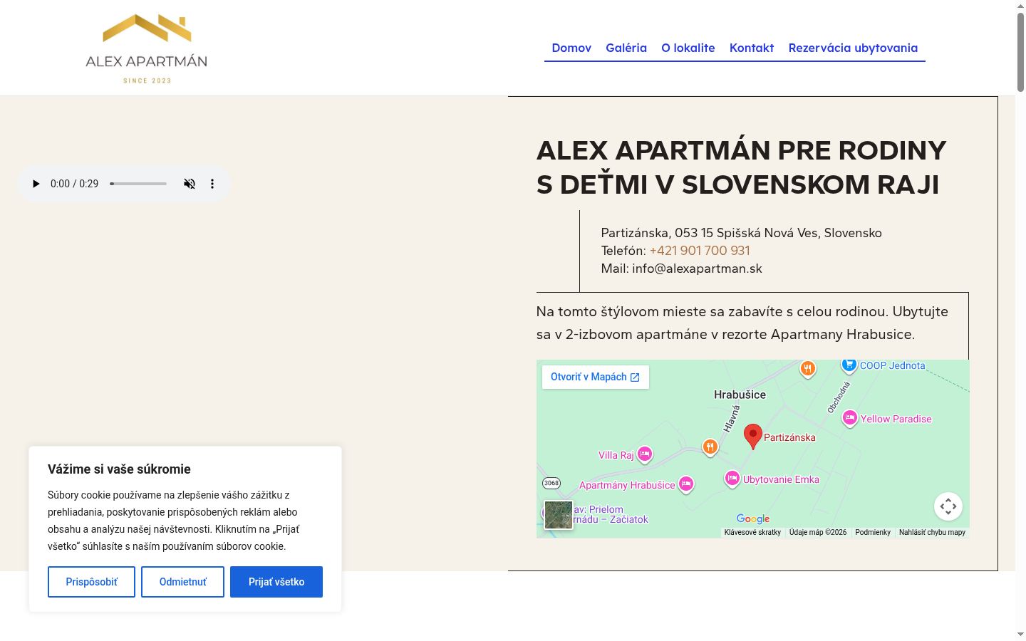 Snímka obrazovky banera súhlasu zobrazeného pred akoukoľvek interakciou