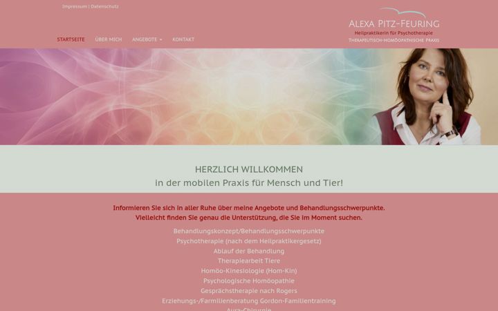 Screenshot of alexapitzfeuring.de