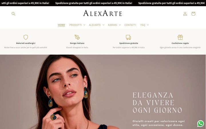 Екранна снимка на alexarte.it