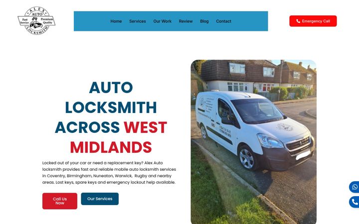 Screenshot di alexautolocksmith.co.uk