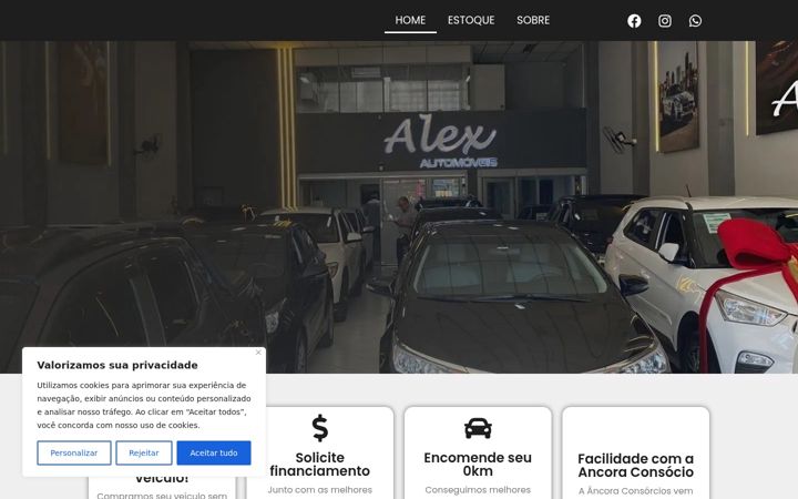 Screenshot di alexautomoveis.com.br