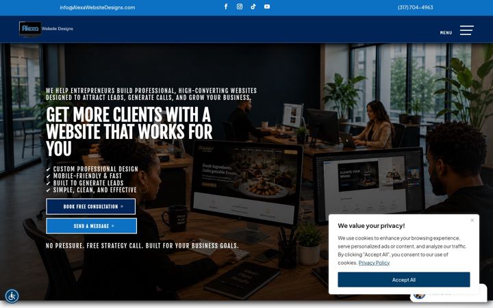 Screenshot di alexawebsitedesigns.com