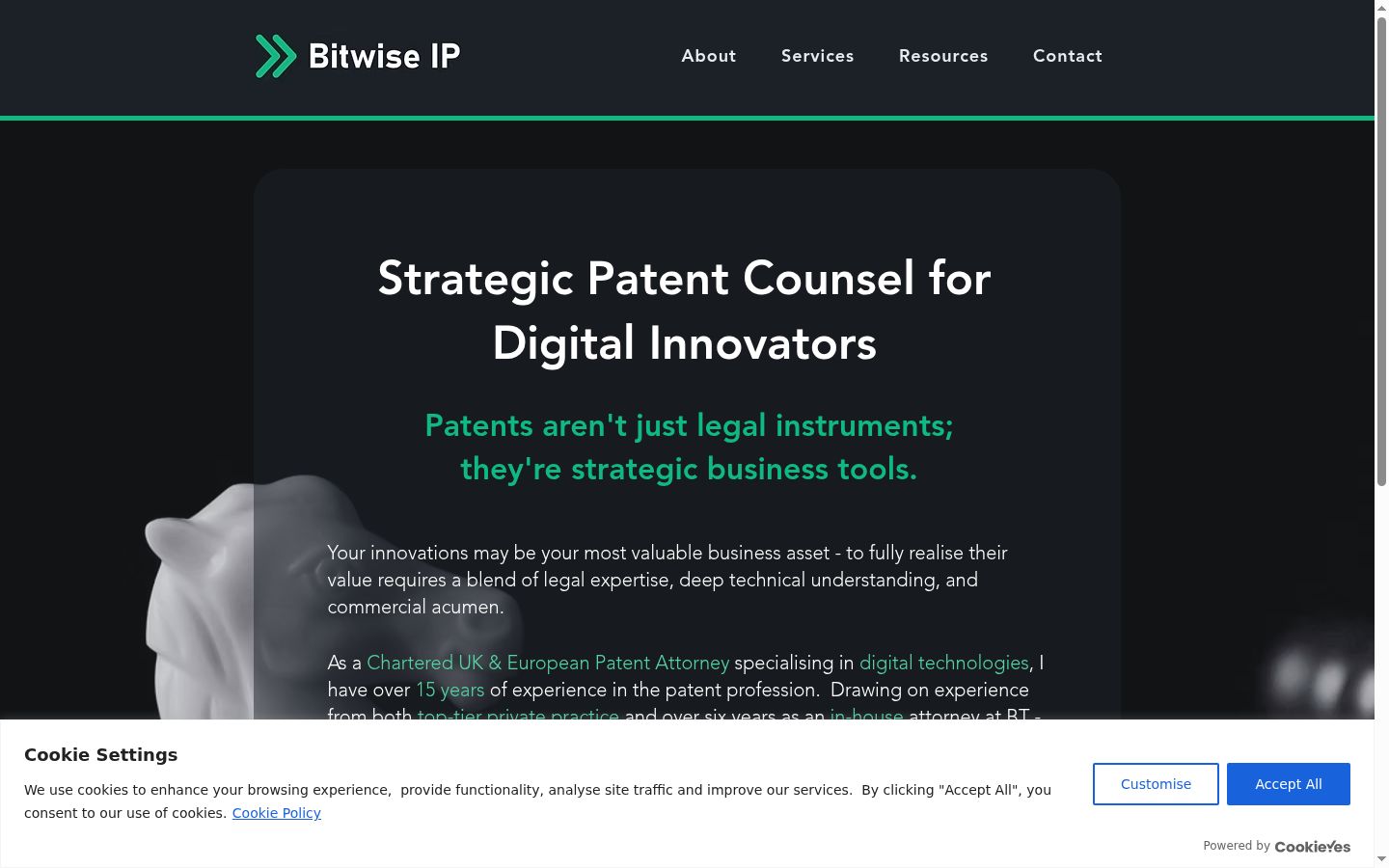 Screenshot del banner di consenso mostrato prima di qualsiasi interazione