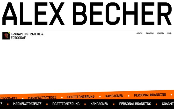 Screenshot of alexbecher.com