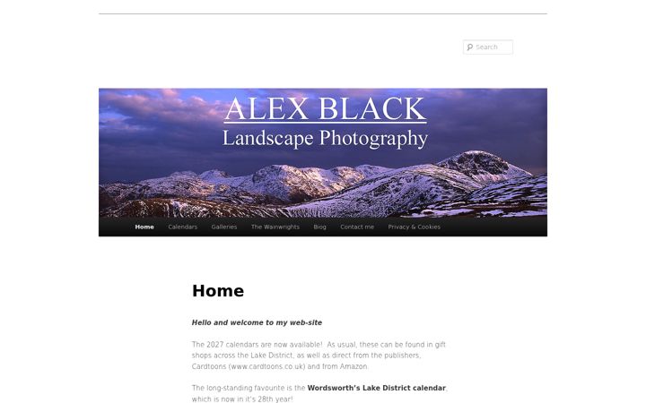 Screenshot of alexblacklandscape.co.uk