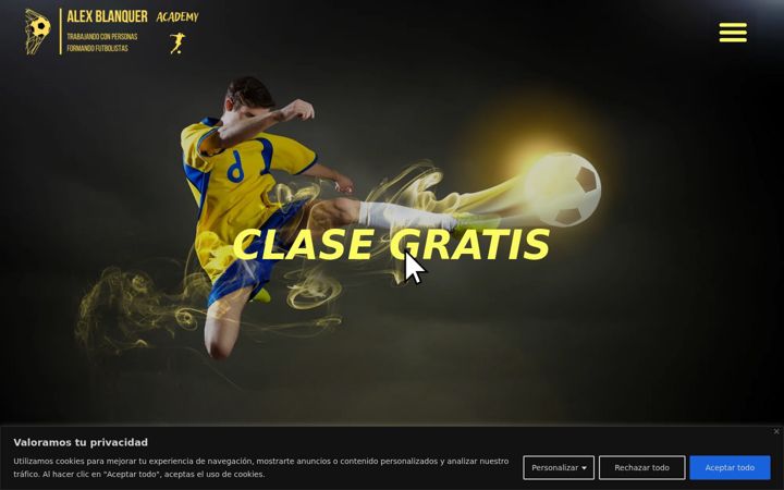 Screenshot of alexblanqueracademy.com