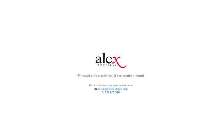 Screenshot stránky alexboutique.com