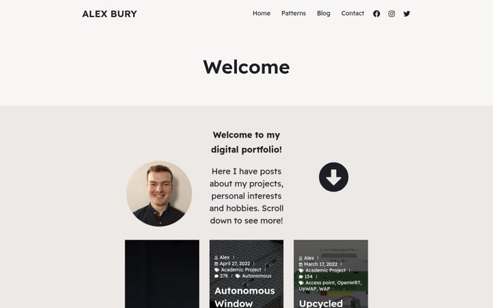 Screenshot ta' alexbury.com