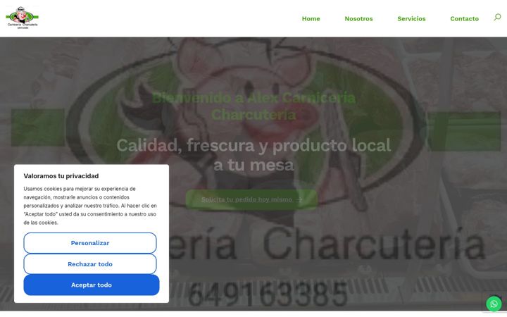 Screenshot stránky alexcarniceriacharcuteria.com
