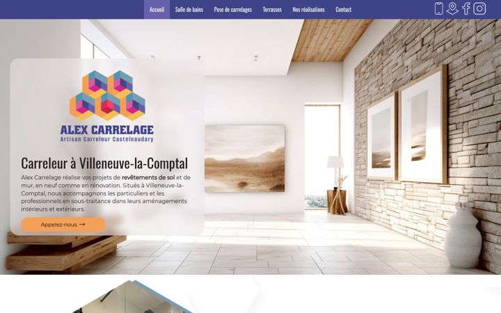Screenshot of alexcarrelage.fr