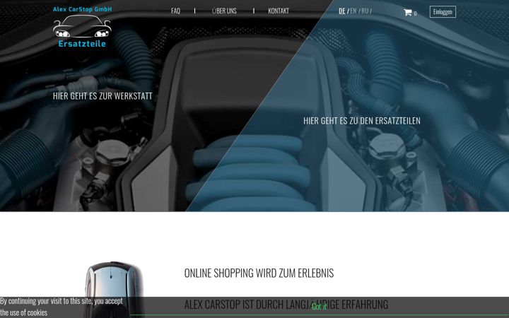 Screenshot of alexcarstop-ersatzteile.com