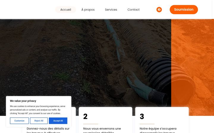 Screenshot of alexcavation.net
