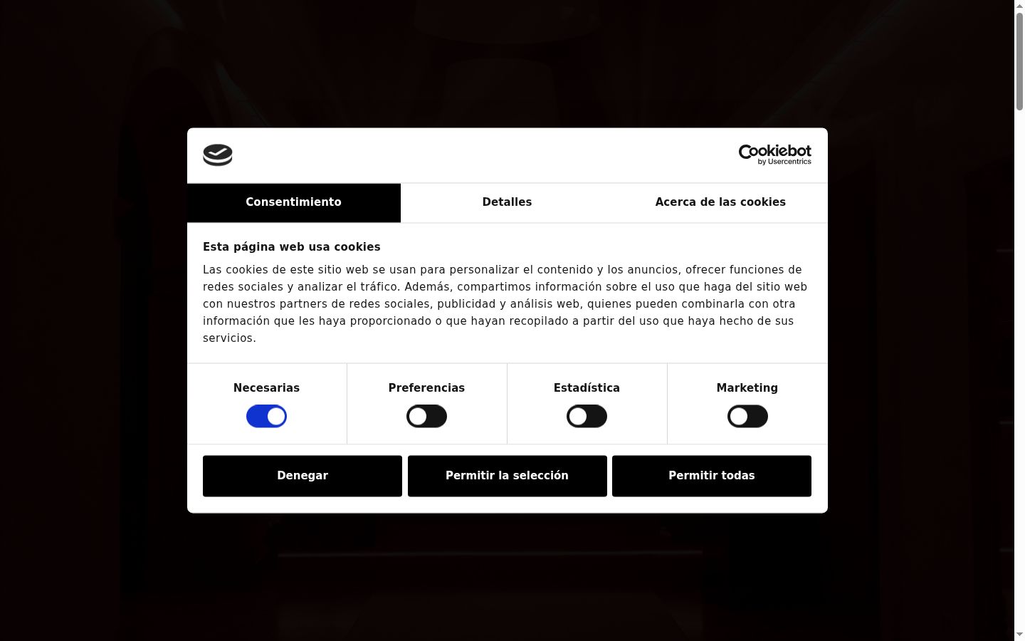 Sutikimo reklamjuostės, rodytos prieš bet kokią sąveiką, ekrano kopija