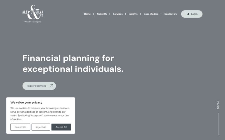 Screenshot of alexdesilvaco.com